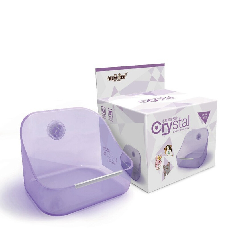 宠爱萌宠新选择 纽安吉半透明固定食盆，明紫色点亮宠物生活